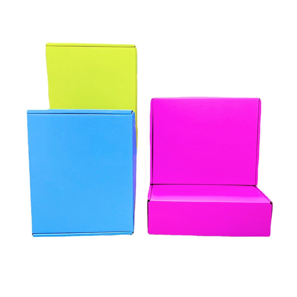 ขายส่ง จัดส่ง จัดส่ง เป็นมิตรกับสิ่งแวดล้อม สีที่กำหนดเอง สีชมพู แพคเกจ พิมพ์กล่องไปรษณีย์ลูกฟูกสีดำหรูหราพร้อมโลโก้